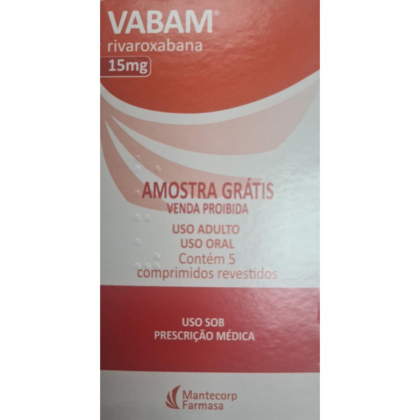 Vabam - Rivaroxabana 15mg - 5 Comprimidos